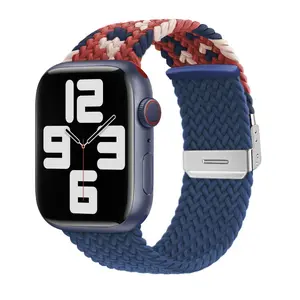 Dewell Unisex Adjustable Braided Nylon Watch Band - Wearable Tech Accessory with Magnetic Clasp, Soft Stretchy Sport Loop, Compatible with 38mm/40mm/41mm/42mm/44mm/45mm/49mm iWatch Series Ultra 2&1,9,8,7,6,SE,5,4,3, Stylish Men's Fashion Accessory, Access