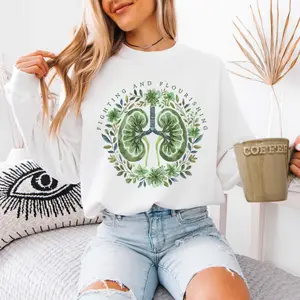 Kidney Disease Awareness Short Sleeve T-Shirt / Sweatshirt / Hoodie, Kidney Support Gift, Dialysis Gift, Floral Kidney Sweatshirt, Kidney Disease Awareness Shirt, CKD Shirt