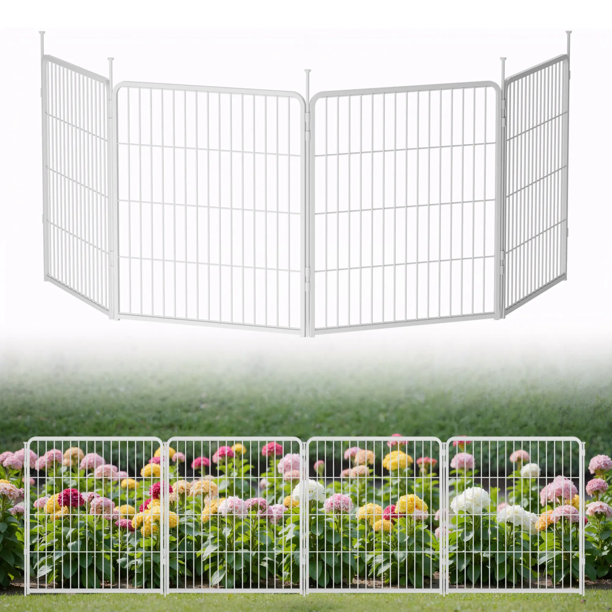 32 in(H) x 8.9 ft(L) 4 Panels no Gate
