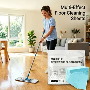 Multi-Effect Floor Cleaning Sheets - 100pcs Deep Cleaning Decontamination Floor Cleaner Tablets for Wood Tile Hardwood Floors, Removes Stains & Odors, Leaves Shiny & Fresh Scent