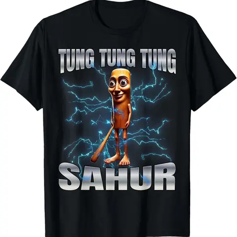 Cotton Unisex Tung Tung Tung Sahur T-Shirt women graphic shirts