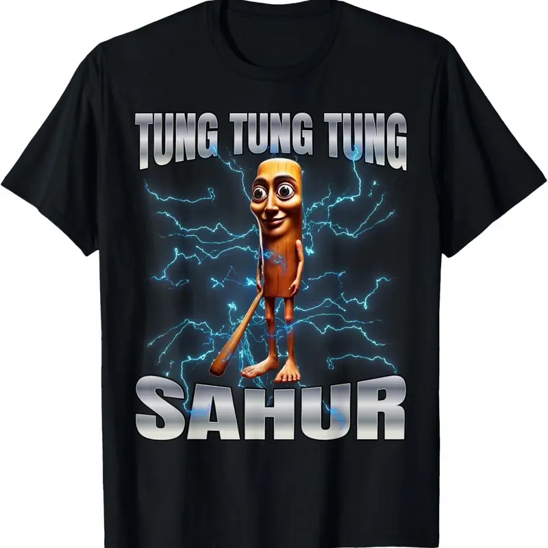 Cotton Unisex Tung Tung Tung Sahur T-Shirt women graphic shirts