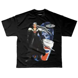 Vintage Sephiroth Retro Soda Cup Shirt, Final Fantasy VII Nostalgia Tee, 90s Video Game Graphic Shirt, Gamer Gift, Gift for Unisex, Crew Neck T-shirt, Trending T-shirt