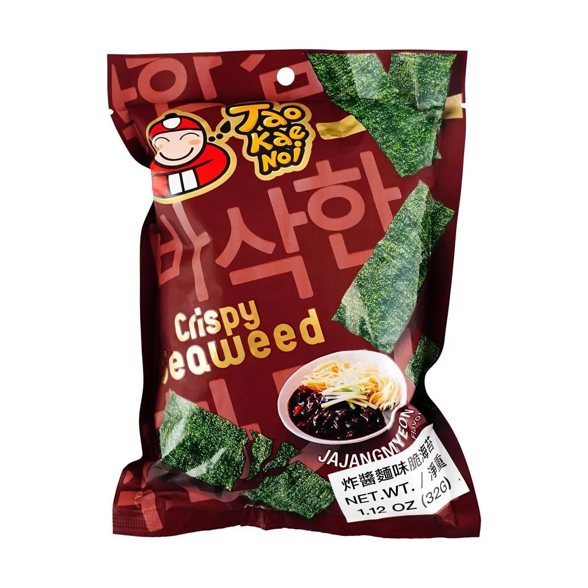 TAO KAE NOI Thai Seaweed Snacks Crispy Nori Fried Sauce Flavor 32g Popular Snack