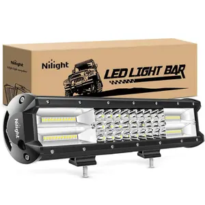 Nilight 15Inch Triple Row Lights 216W 21600LM Flood Spot Combo Beam LED Light Bar Driving Boat Super Bright Led Off Road Trucks ledbarlight truck led high brightness