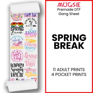 Spring Break Vibes Direct-to-Film Transfer Gang Sheets - 22x60