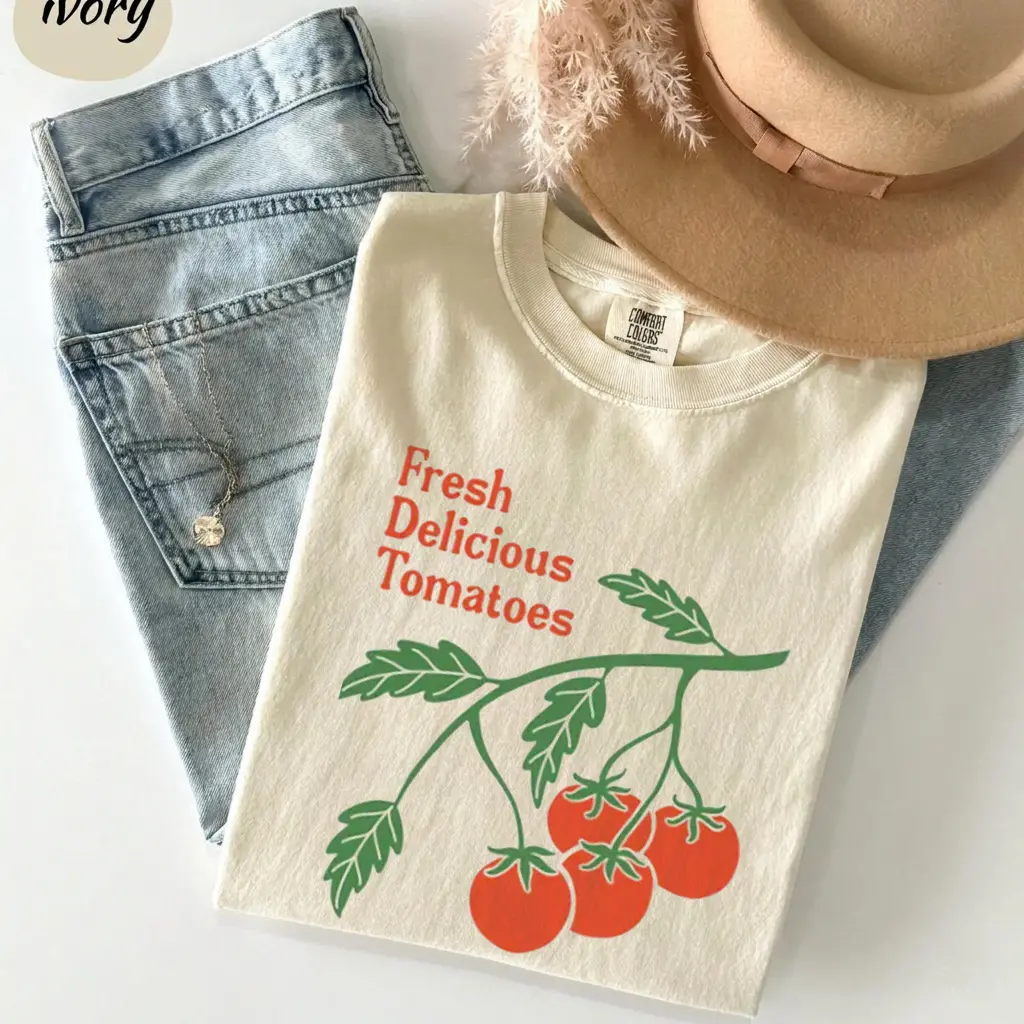 Comfort Colors Fresh Delicious Tomatoes Graphic, Womens Garden Plant Lover Shirt, Gardener Tshirt Gardening Plant Lady, Gardener Gift, Garden Lover Womenswear