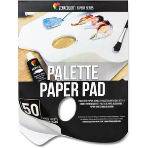 Paper Palette Pad - 50 Removable and Disposable Sheets for Painters - 80gsm 24lb - Paint Mixing Palette for All Paints including Oil Acrylic Watercolor