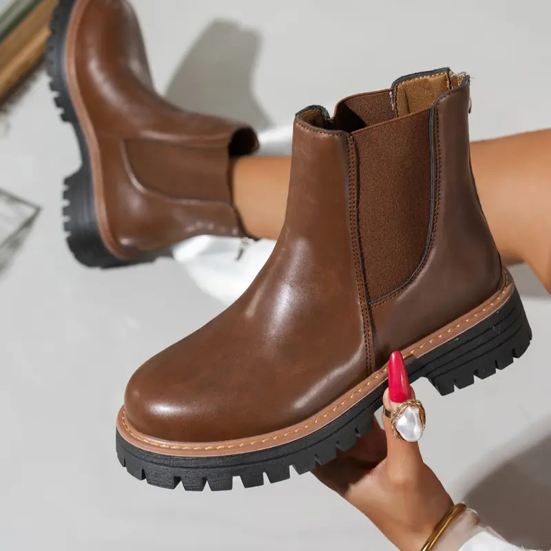 Minimalist Chelsea Boots for Men and Women, Pull On Pu Leather Boots, Comfortable Stylish Everyday Footwear, Versatile Elegant Boots for All Seasons, Fashion Boot