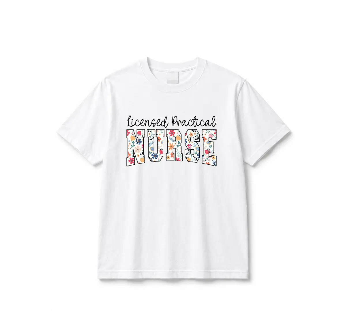 Floral LPN Design LPN Shirt, LPN Graduation Gift, Licensed Practical Nurse Crewneck, Rn Nurse Sweater, Lpn Nurse Appreciation Gift Shirts WomenswerBlack