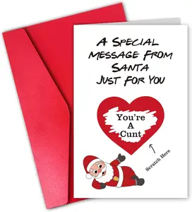 CHRISTMAS GIFT Funny Scratch Off Card for Her – Naughty Xmas Card for Wife, Girlfriend, Fiancée or Female Friend