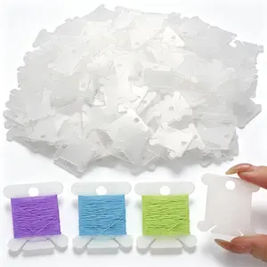 400 PCS Plastic Embroidery Floss Bobbins, Embroidery Thread Organizer and Embroidery Thread Cards for Cross Stitch