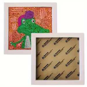 Colorful Rhombus Cross Picture Frame, 2 Counts/set Self Hanging Picture Frame, Hanging Display Decoration, Home Room Office Decor, Photo