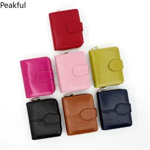 Leather Wallet for Women Fashionable Zippered Coin Purse & Credit Card Holder Small, Stylish Women’s Wallet for Daily Wear & Special Occasions