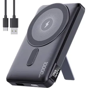 2025 Latest Magnetic Wireless Portable Charger Power Bank-10000mAh Mag-Safe 22.5W PD Fast Max Charging with Built-in LED Display, Magnetic Battery Pack For iPhone 16,15,14,13,12,Pro,Mini,Pro Max