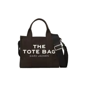 Marc Jacobs Letter-Print Canvas Tote Bag for Women, Mini Size, Black