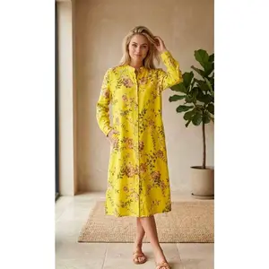 Linen Printed Dress