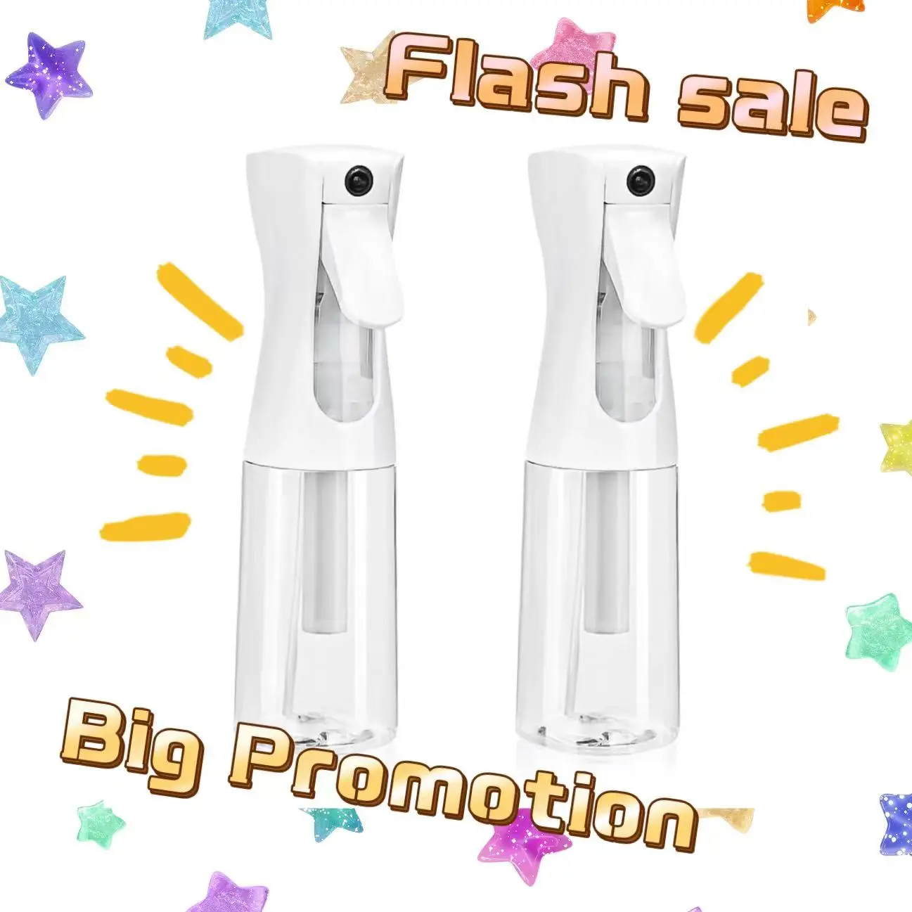 Continuous Water Mister Spray Bottle for Hair - Continuous Spray Nano Fine Mist Sprayer - Empty Spray Bottle - Reusable Beauty Spray Bottle - Cleaning, Hairstyling & Plants