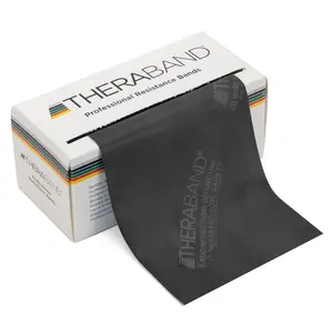 THERABAND 7.3 lbs Resistance Bands, 6 Yard Roll Professional Latex Elastic Band For Upper & Lower Body, Core Exercise, Physical Therapy, Pilates, Home Workouts, Rehab, Black, Special Heavy, Level 6