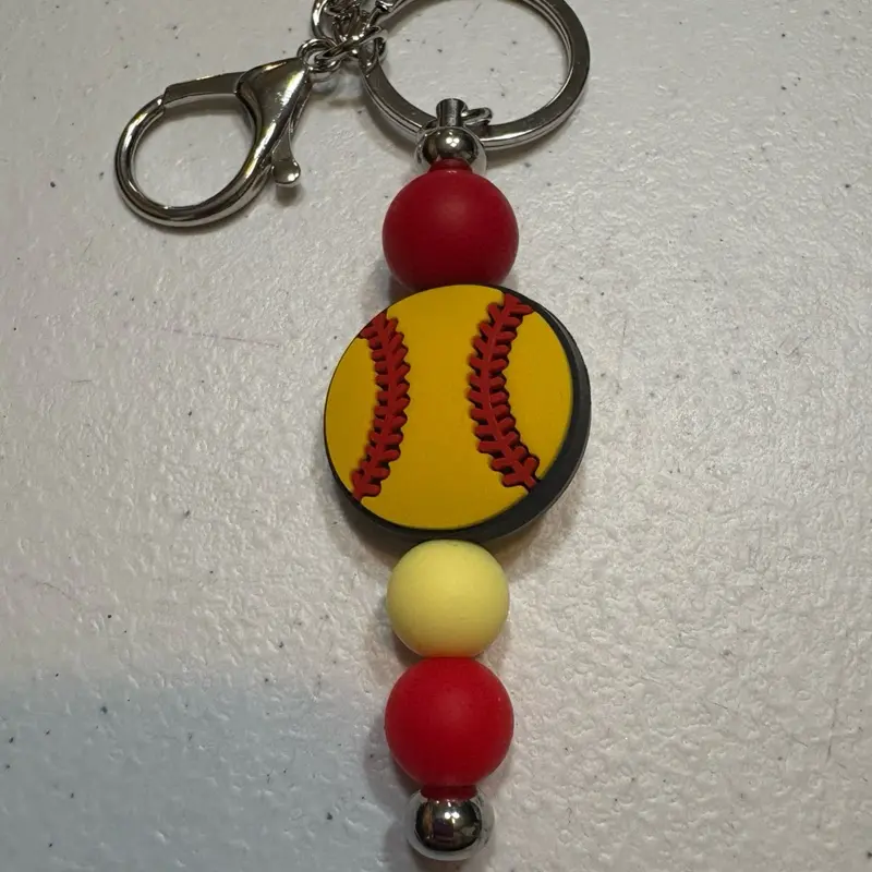 Softball Keychain
