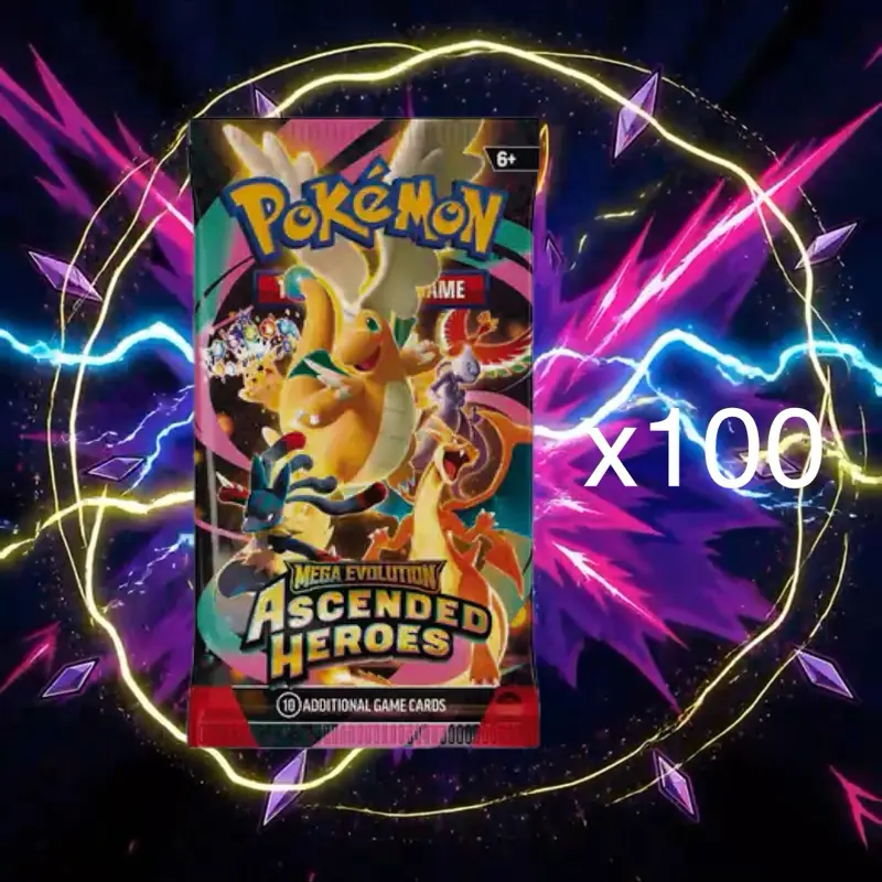 Ascended Heroes Booster Packs Lot Of 100 (LIVE RIP)