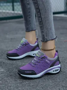 Women's Lace-Up Cushioned Hiking Shoes, Trekking Shoes, Outdoor Sports Running Shoes, Lightweight Comfortable Casual Shoes, Daily Wear, Christmas Gift