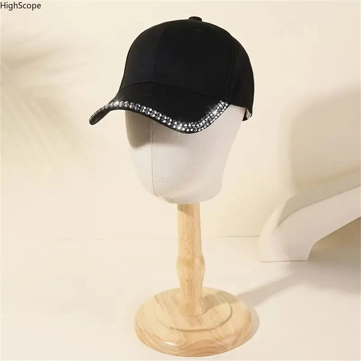 Women's Rhinestone Classic Trucker Hat - Adjustable Fit Casual Hat, UV Protection Plain Retro Look All-Seasons Sports & Outdoor Accessory