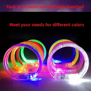 LED Glowing Bracelet Bar Concert Atmosphere Prop Fluorescent Bracelet Support Night Glowing Bracelet Customization