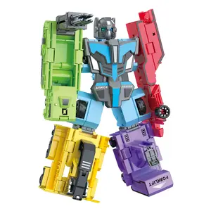 Digital Transforming Robot Toy, Single Transformation, Combine Transformation, Math Blocks, Stem Learning Gift for Kids, Boys & Girls