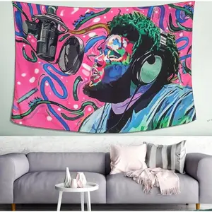 Rod Rapper Wave Singer Tapestry Home Decor Wall Art for Dorm Bedroom