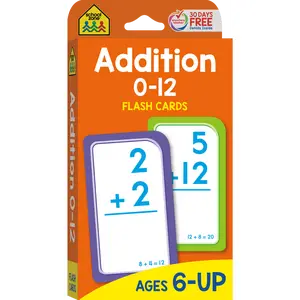 Addition 0-12 Flash Cards