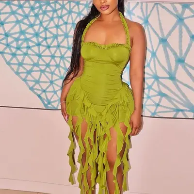 Backless Dresses Birthday Rmerald Green - TikTok Shop