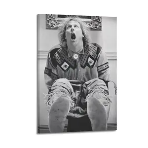Humorous Black And White “Dumb And Dumber” Canvas Painting Oil Painting Wall Art Canvas Poster Decorative Painting Corridor Decoration Home Ornaments Photo