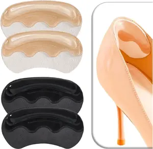 4 Pairs Anti-Slip Heel Grips for Shoes Too Big, Gel Heel Liners & Pads for Loose Shoes, Self-Adhesive Back of Heel Cushion Inserts, Heel Blister Protectors for Women & Men