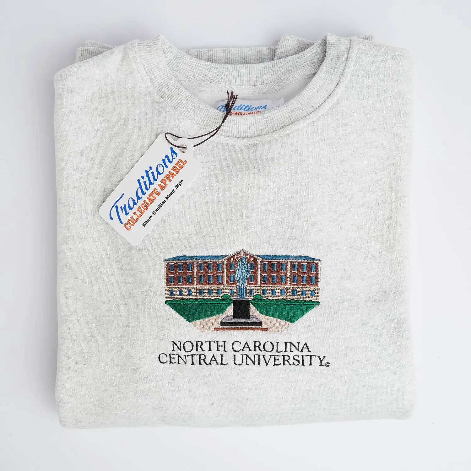 North Carolina Central University Crewneck, Embroidered Sweatshirt