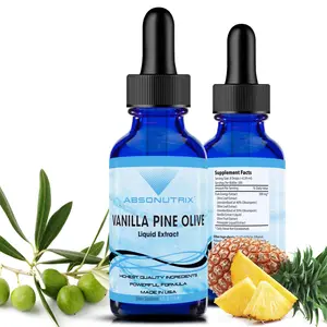 Absonutrix Vanilla Pine Olive Leaf Liquid Extract 390 mg 4 FL OZ Immune Support Non-GMO GMP Certified USA Made Quick Absorption Supplement
