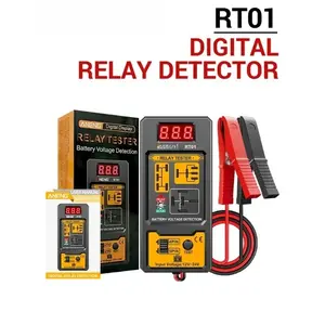 11-25V Universal 4/5 Pin Automotive Tester with Digital Display - 1*rt01 Relay Detector, Clip Alligator Clips, Connect to Car Battery for Quick Testing of General Automotive Relays