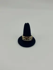 14K Gold Textured Chain Link Ring