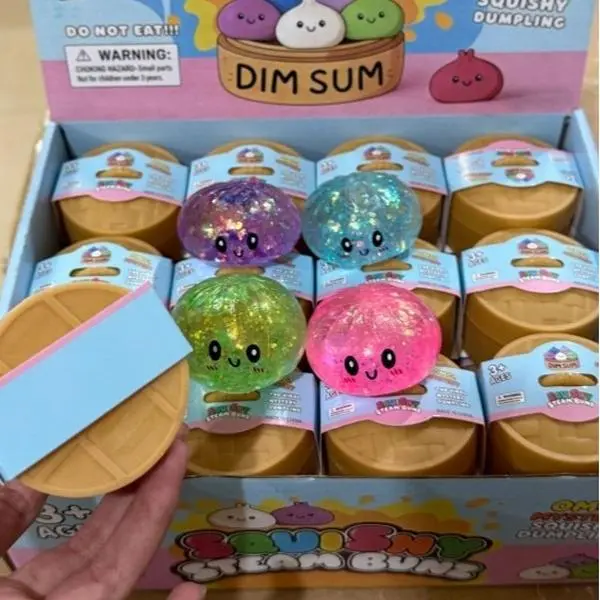 Mini Mystery Squishy Bun Fidget Toy, Kawaii Mini Dumpling, Stress Relief Sensory Play