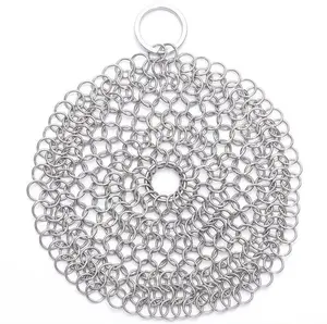 2 Size Kitchen Cleaning Stainless Steel Cleaner Scrubber Reusable Washing Net No Rust