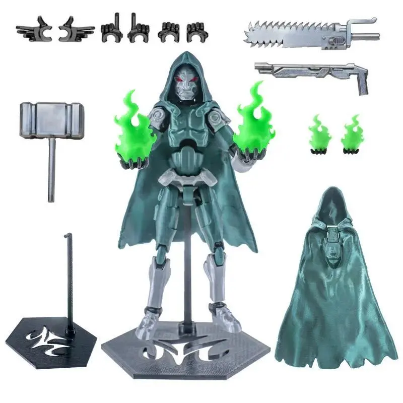 T13 Action Figure Set 3D Printed Toy T13 Dummy 13 Titan 13 t13 Action Figure Accessories Death Cape Skeleton Robot Cool Robot