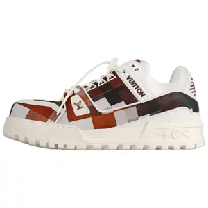 Louis Vuitton Trainer Maxi Leather Sneakers for Men and Women with Round Toe and Thick Sole Trending Shoes, House White Official Shoes to Get / Maison Mihara Verifiable, with credentials and supporting global authentication