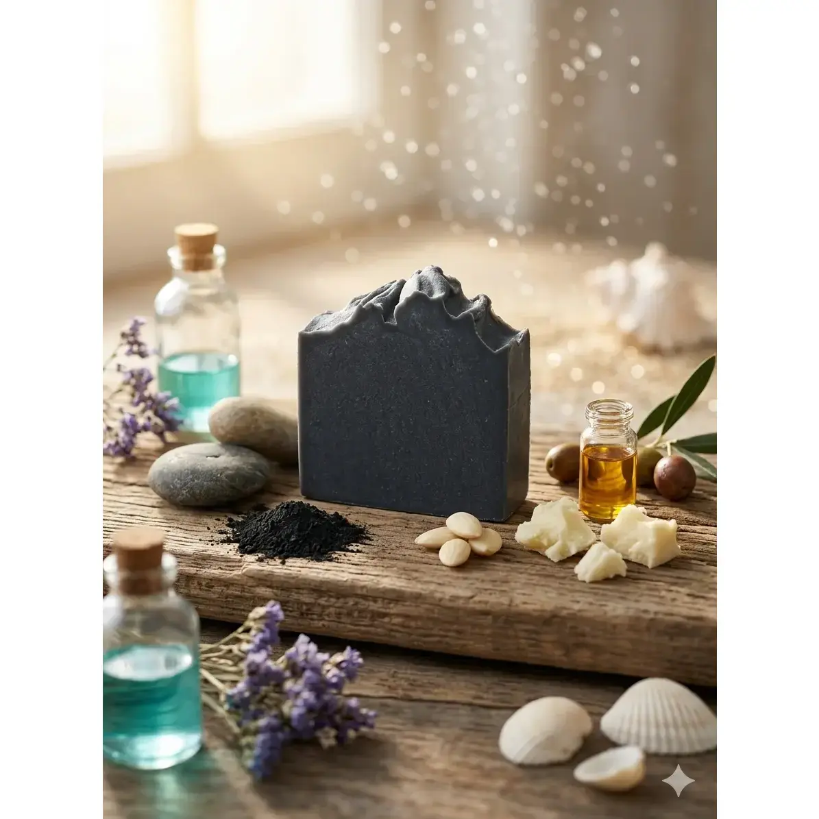 Midnight Charcoal Tallow Hand Craft Natural Soap