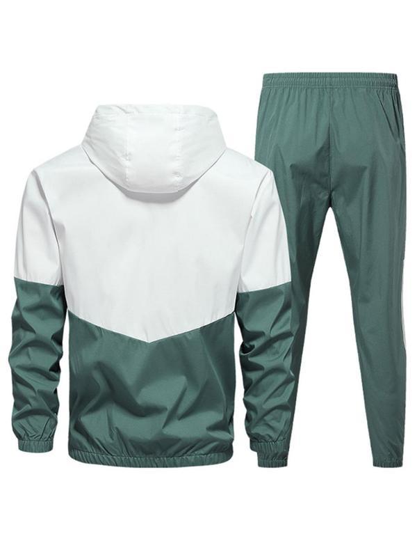 KZZ Men's Colorblock Drawstring Zip Up Hoodie & Joggers French Terry Set Casual Athletic Long Sleeve Hooded Jacket & Trousers for Fall Winter Men's Clothing for Daily Wear Summer Sportswear Indoor Outdoor Tracksuit KZZ Men's Colorblock Drawstring Zip Up Hoodie & Joggers French Terry Set Casual Athletic Long Sleeve Hooded Jacket & Trousers for Fall Winter Men's Clothing for Daily Wear Summer Sportswear Indoor Outdoor Tracksuit