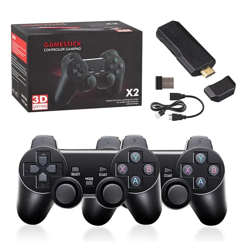 Wireless Retro Stick X2 | TV Console with Dual 2.4G Gamepads | Classic Games Wireless Retro Stick X2 | TV Console with Dual 2.4G Gamepads | Classic Games