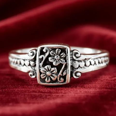 Vintage Bohemian style floral women's ring statement rings Thickness rings suitable for parties, gatherings, women's jewelry gifts Boho statement ring Bohemian Fashion Ring