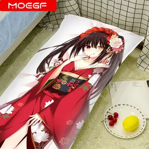 Anime Dakimakura DATE A LIVE Tokisaki Kurumi Pillow Case Peach Skin 50*150cm