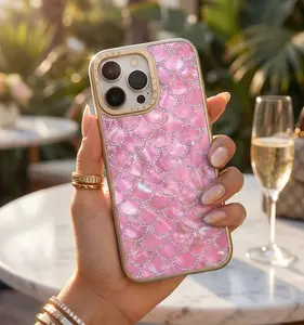 GLOWFATE Natural Shell Crystal iPhone Case - A personalized and creative phone case for iPhone16, 15, 14 Pro Max