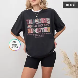 [Sale off up to 50%] Teaching Is My Ministry Shirt, Christian Teacher Gift, Teacher School Shirt, Faith Teacher Gift, Scriptural Shirt, Teaching, Graphic Streetwear T-shirt