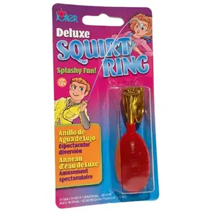 Deluxe SQUIRTING RING Joke Prank Gag Gift Squirts Spray Shoots Water Toy Funny